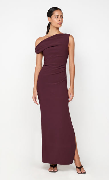 Leora Tuck Maxi Dress Plum main image 1