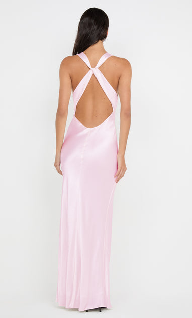 GIA HALTER MAXI DRESS - WHEAT