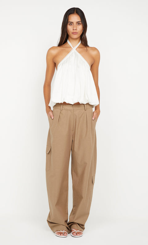 AMIAH HALTER TOP  - IVORY