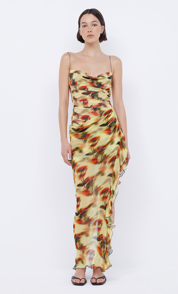 Fiore Asym Maxi Dress in Citrus Rose by Bec +Bridge