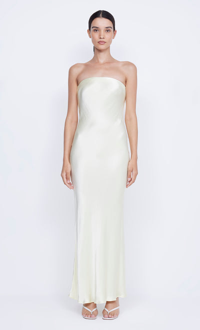 Moon Dance Strapless Maxi Dress in Ice Yellow by Bec + Bridge