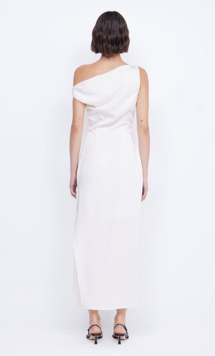 Rochelle Asym Midi Dress in Cream by Bec + Bridge