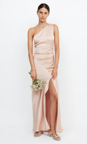 Dreamer Asym One Shoulder Rose Gold Bridemaid Dress by Bec + Bridge