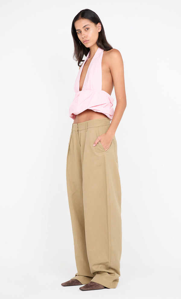 APOLLINE HALTER TOP - POWDER PINK