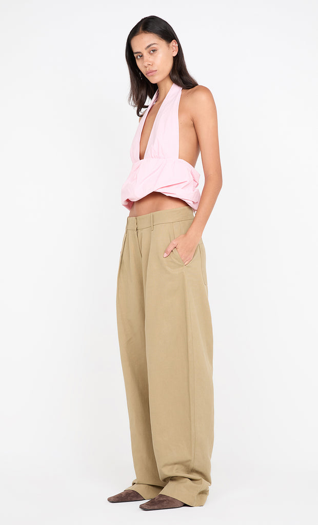 APOLLINE HALTER TOP - POWDER PINK