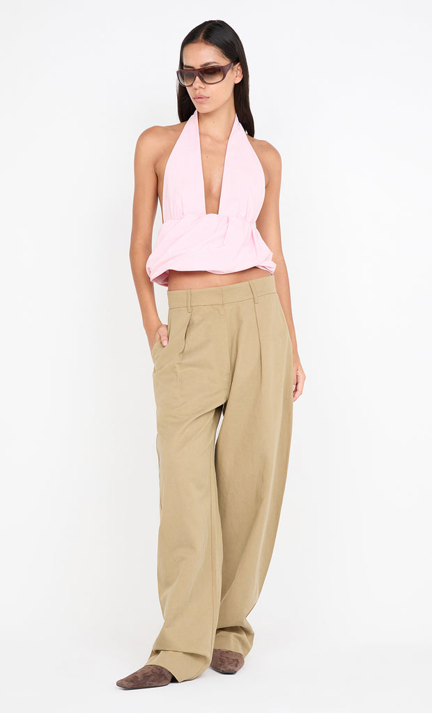 APOLLINE HALTER TOP - POWDER PINK