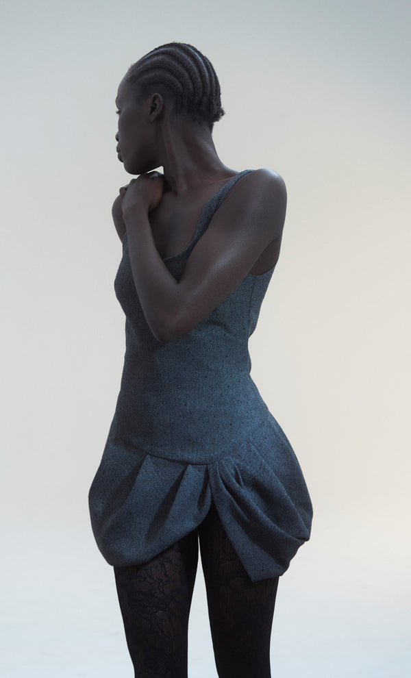 SHAE MINI DRESS - CHARCOAL