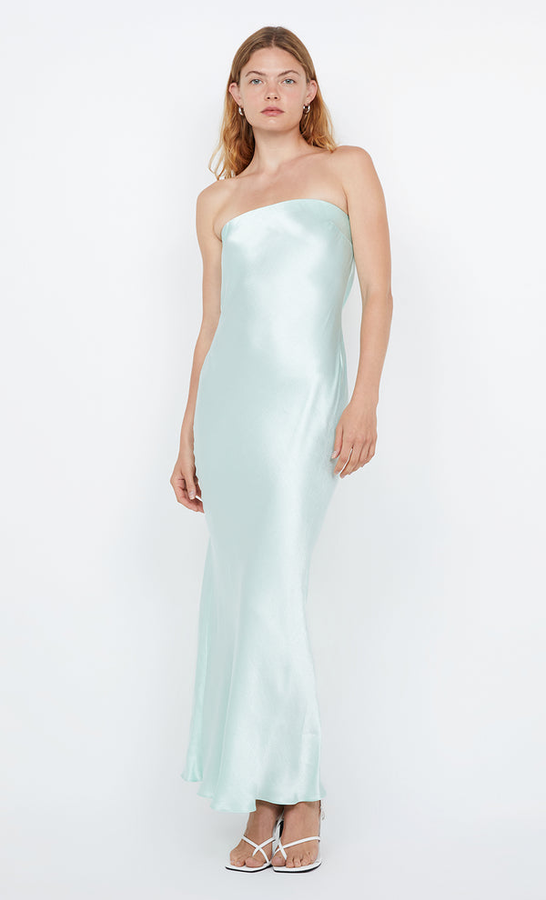 MOON DANCE STRAPLESS DRESS - MINT