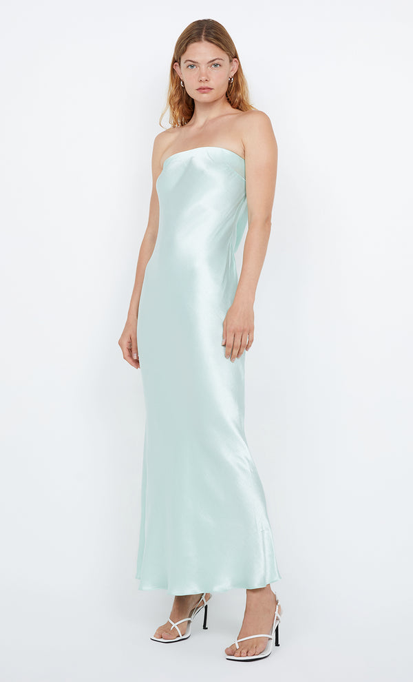 MOON DANCE STRAPLESS DRESS - MINT