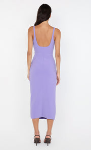 KARINA TUCK MIDI DRESS - GRAPE