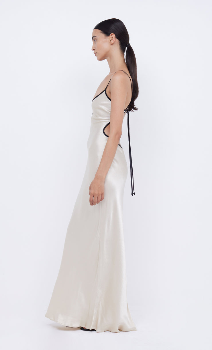 CEDAR CITY MAXI DRESS - SAND/BLACK