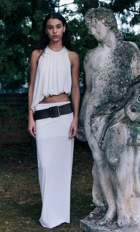 CADENCE RACER MAXI DRESS - SNOW