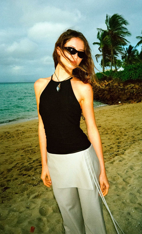 TAMSYN OVERLAY PANT - CEMENT