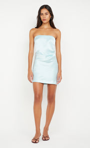 SYMONE STRAPLESS MINI DRESS - ARCTIC BLUE