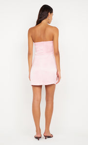 SYMONE STRAPLESS MINI DRESS - POWDER PINK