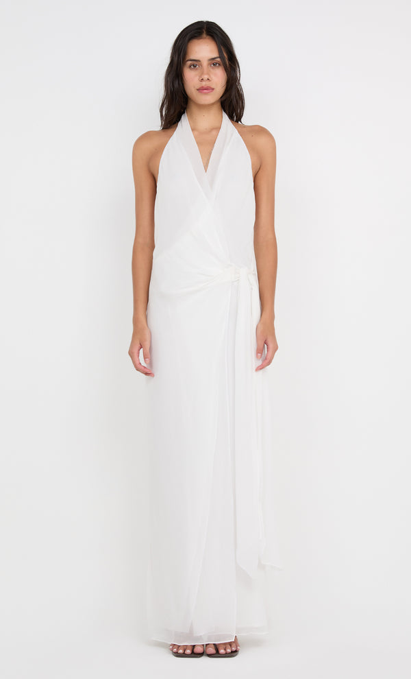 SONEVA WRAP DRESS - IVORY