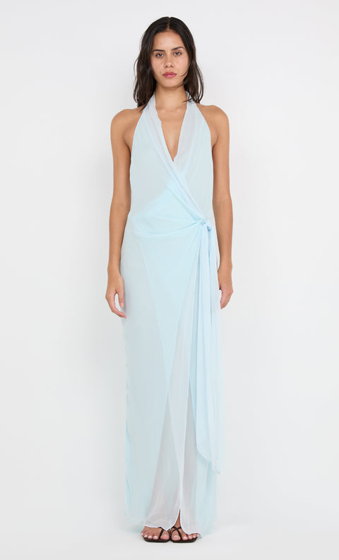 SONEVA WRAP DRESS - ARCTIC BLUE