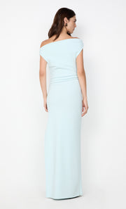 LEORA ASYM MAXI DRESS - ARCTIC BLUE