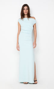 LEORA ASYM MAXI DRESS - ARCTIC BLUE