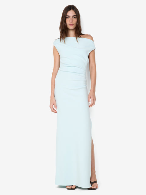 LEORA ASYM MAXI DRESS - ARCTIC BLUE