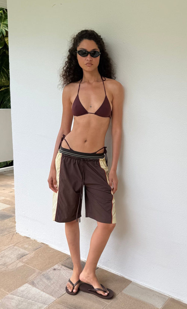 JERRI LONG SHORT - CHOC/BUTTER CREAM