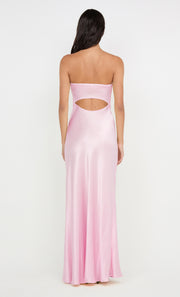CINDER STRAPLESS MAXI DRESS - POWDER PINK