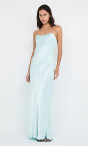 CINDER STRAPLESS MAXI DRESS - ARCTIC BLUE