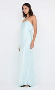 CINDER STRAPLESS MAXI DRESS - ARCTIC BLUE