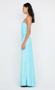 CINDER STRAPLESS MAXI DRESS - TURQUOISE