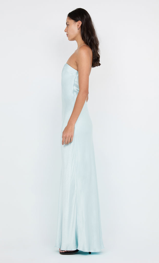 CINDER STRAPLESS MAXI DRESS - ARCTIC BLUE