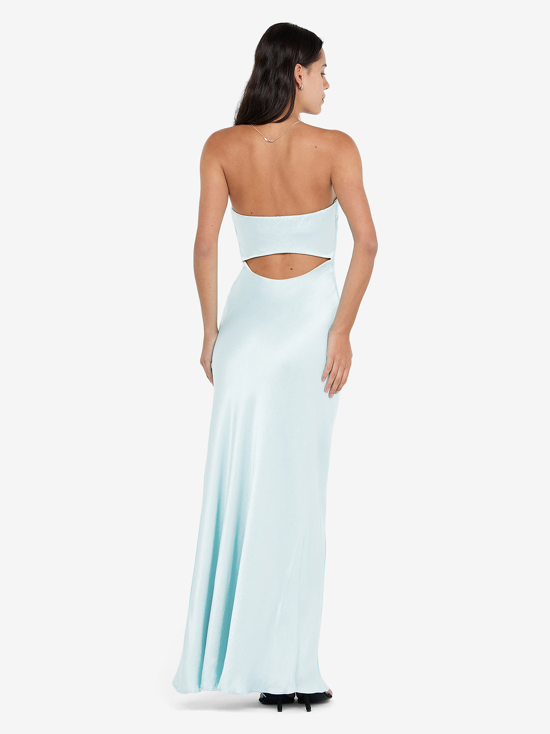 CINDER STRAPLESS MAXI DRESS - ARCTIC BLUE