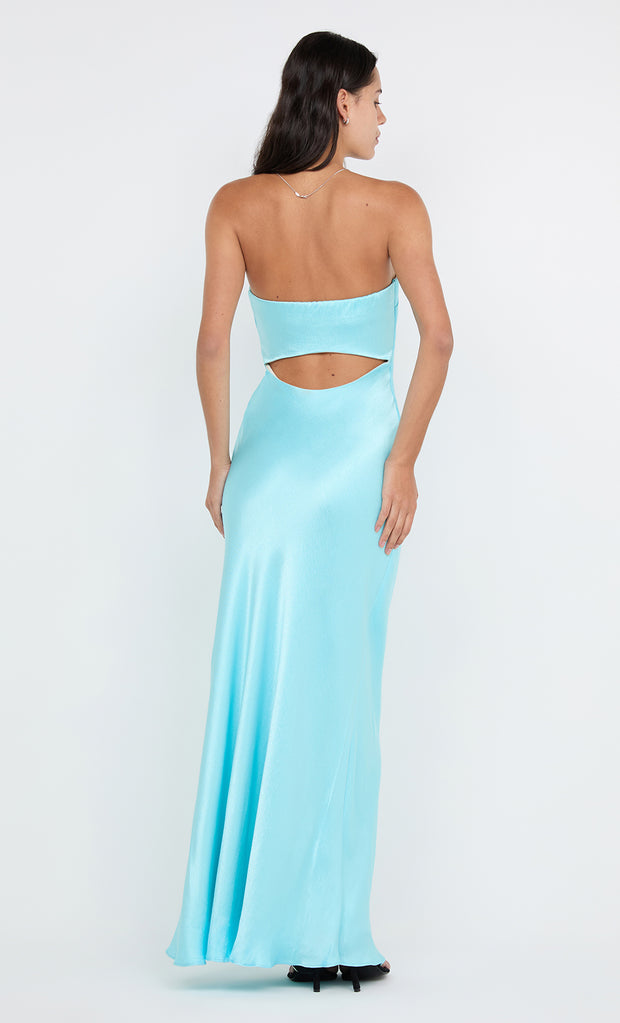 CINDER STRAPLESS MAXI DRESS - TURQUOISE