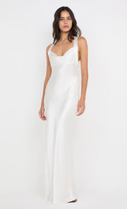 GIA HALTER MAXI DRESS - IVORY
