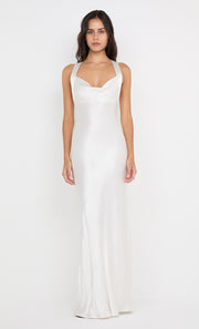 GIA HALTER MAXI DRESS - IVORY