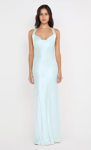 GIA HALTER MAXI DRESS - ARCTIC BLUE