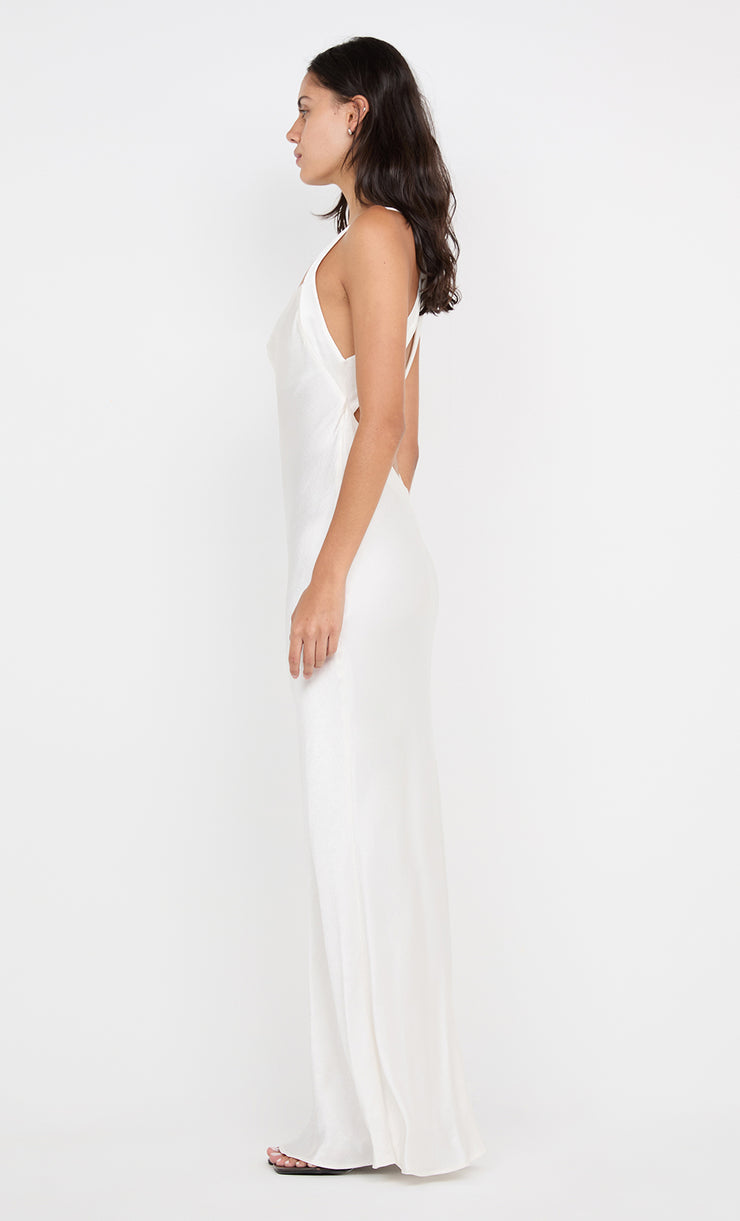 GIA HALTER MAXI DRESS - IVORY