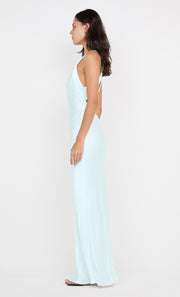 GIA HALTER MAXI DRESS - ARCTIC BLUE