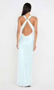 GIA HALTER MAXI DRESS - ARCTIC BLUE