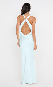 GIA HALTER MAXI DRESS - ARCTIC BLUE
