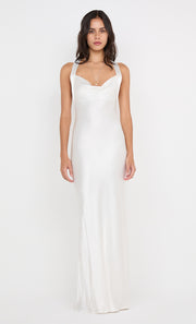 GIA HALTER MAXI DRESS - IVORY