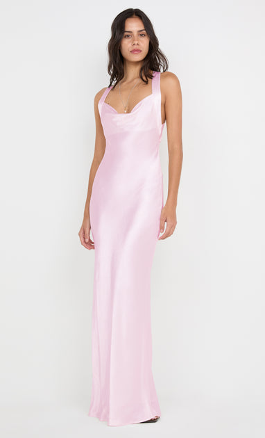 Gia Rose Halter Neck Maxi Dress - Ivory