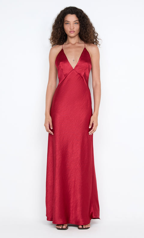 ARIAHN MAXI DRESS - CHERRY