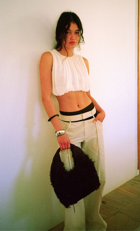 AZULA WIDE LEG PANT - STONE/GREY