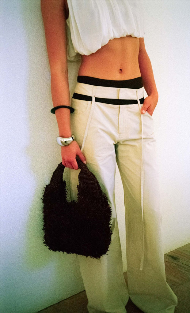 AZULA WIDE LEG PANT - STONE/GREY