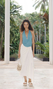 LANDON HALTER TOP - DEEP SEAFOAM