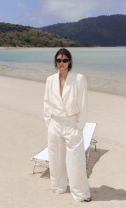 ASTRID WIDE LEG PANT - ECRU