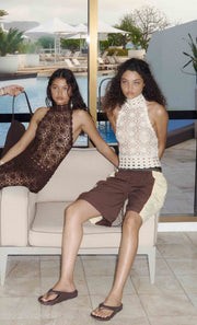 JERRI LONG SHORT - CHOC/BUTTER CREAM