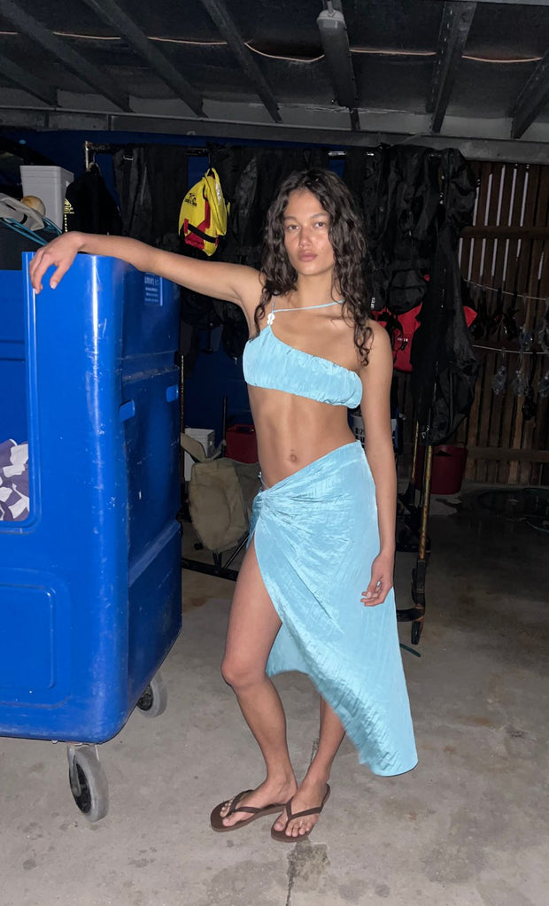 ODESSA ASYM TOP - DEEP SEAFOAM