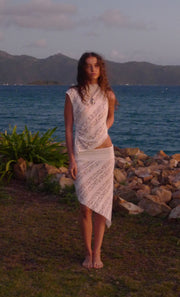 HENRIETTA ASYM SKIRT - WHITE