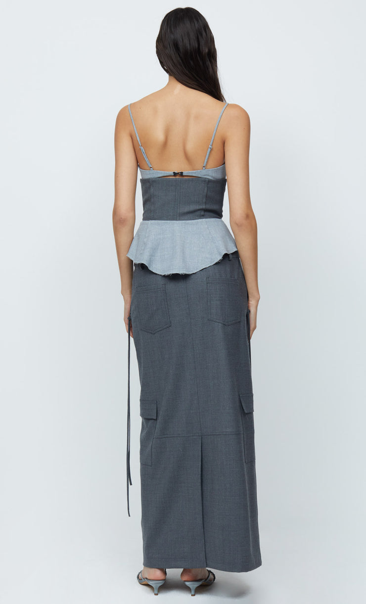HEIDI MAXI SKIRT - CHARCOAL